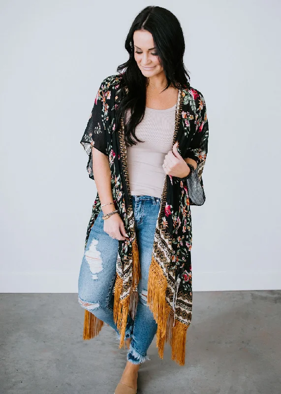 Gallia Fringe Duster Kimono