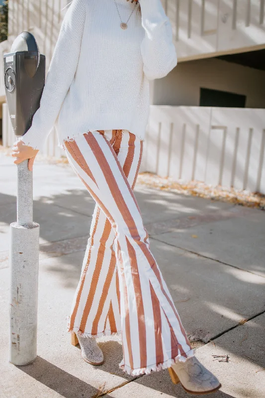 Walk This Way Stripe Flare Jean FINAL SALE