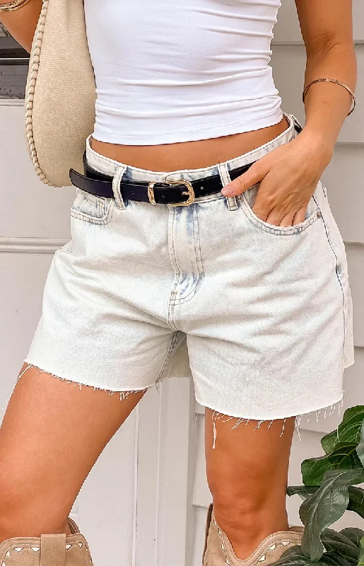 Annette Acid Wash Denim Shorts