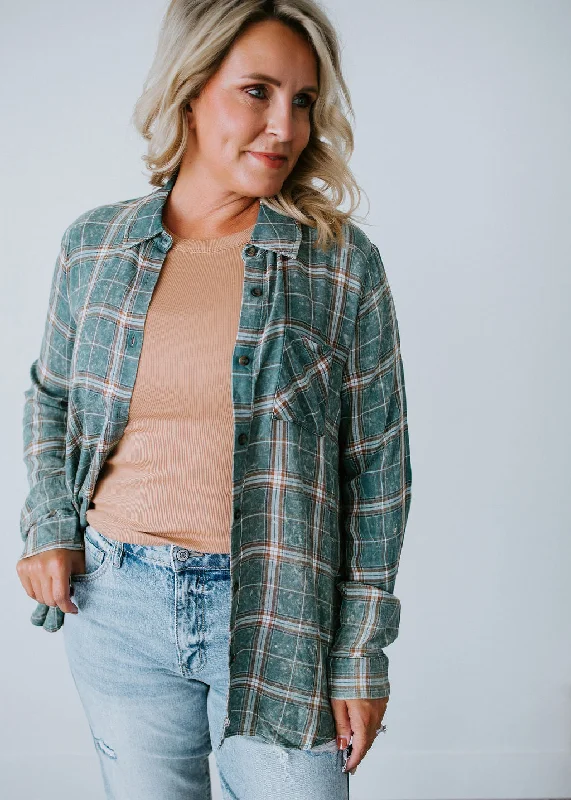 Juniper Acid Wash Plaid