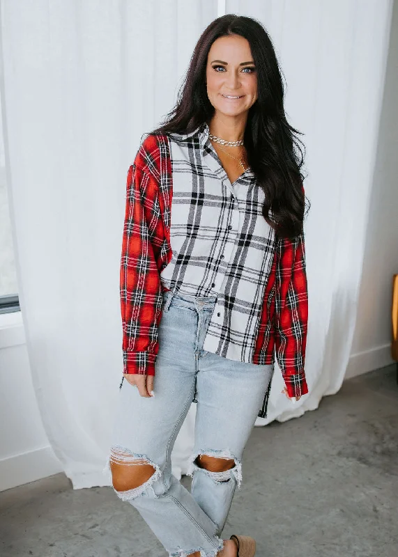 Tilda Plaid Colorblock Shirt