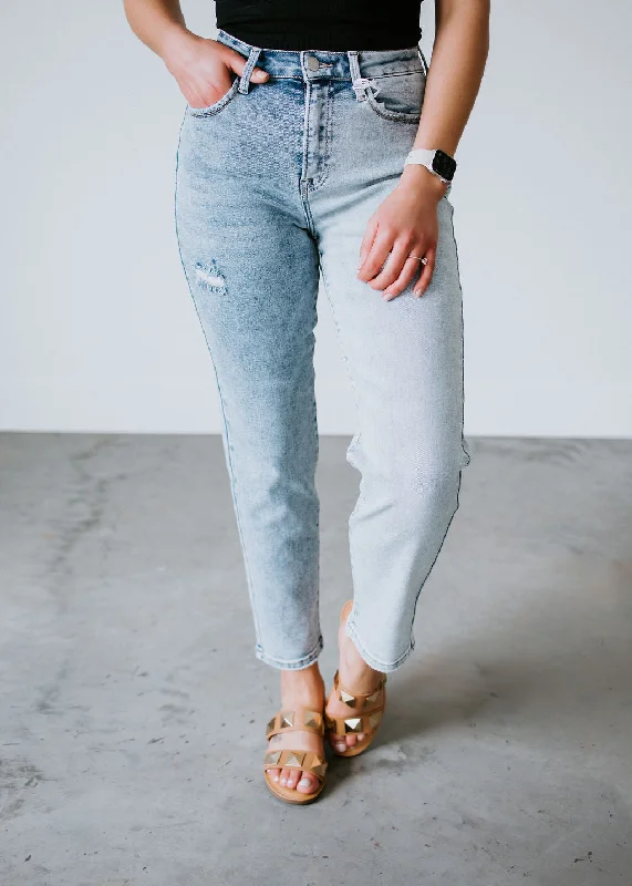 Sevyn High Rise Two Tone Jean