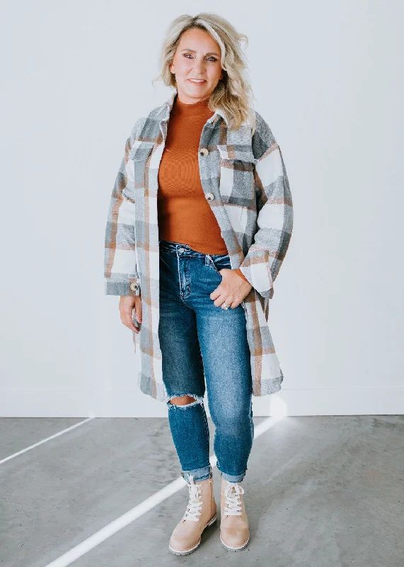 Anika Plaid Long Shacket