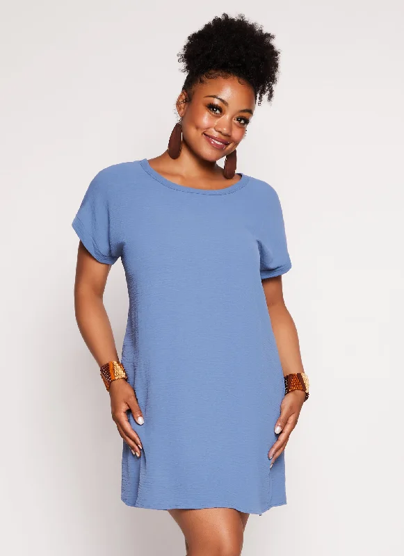 Plus Size Airy Shift Dress