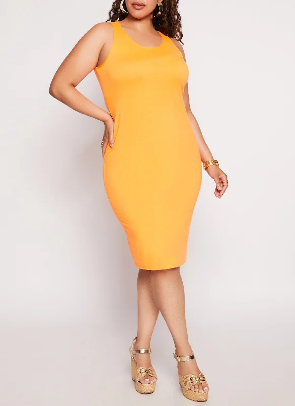 Plus Size Basic Tank Dress