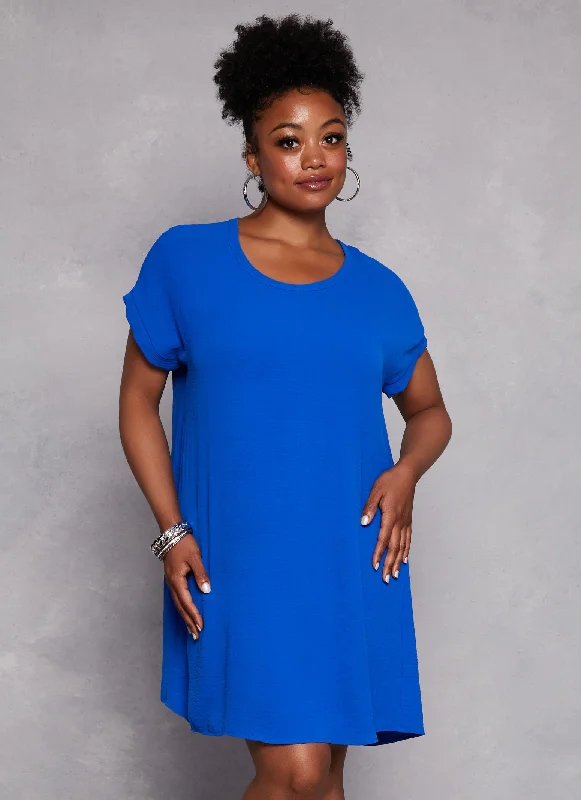 Plus Size Airy Shift Dress