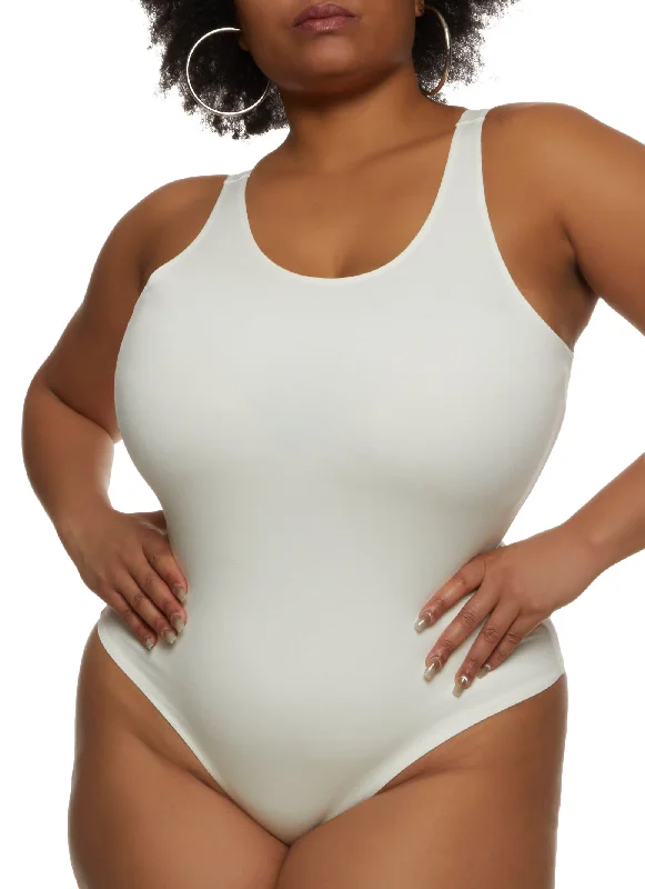 Plus Size Scoop Neck Tank Bodysuit