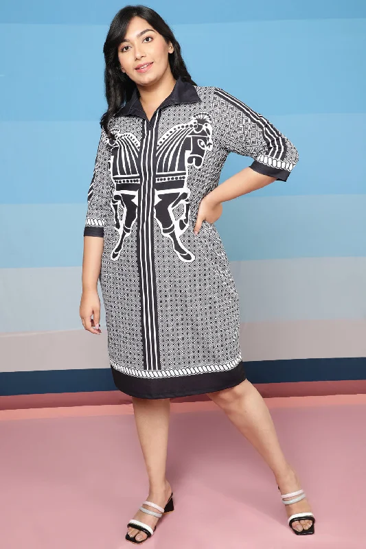 Black Stallion Shirt Dress