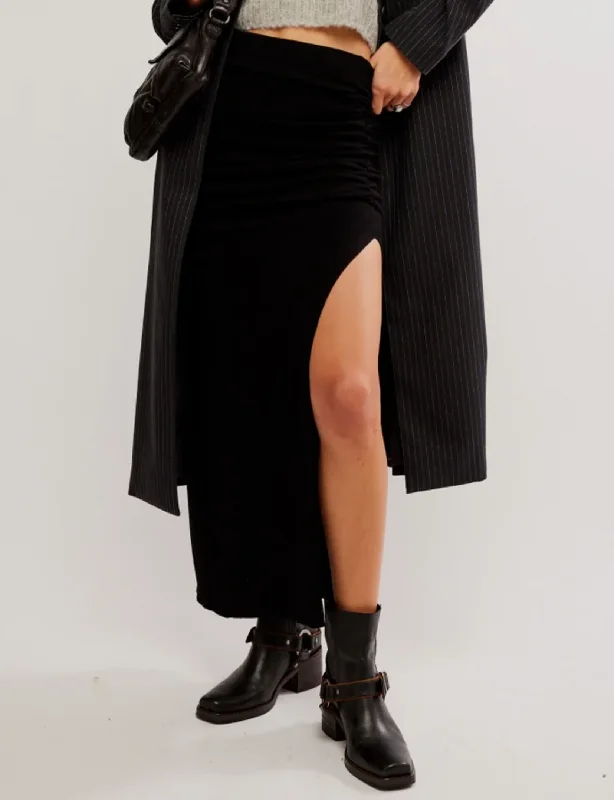 Peak Show Maxi Skirt, Black