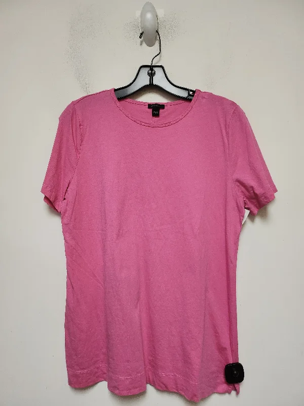 Top Short Sleeve Basic By Ann Taylor In Pink, Size: L