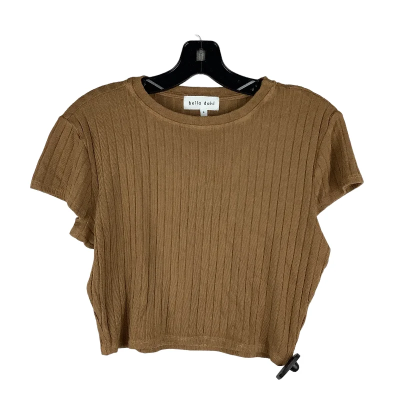 Top Short Sleeve By Bella Dahl In Brown, Size: L