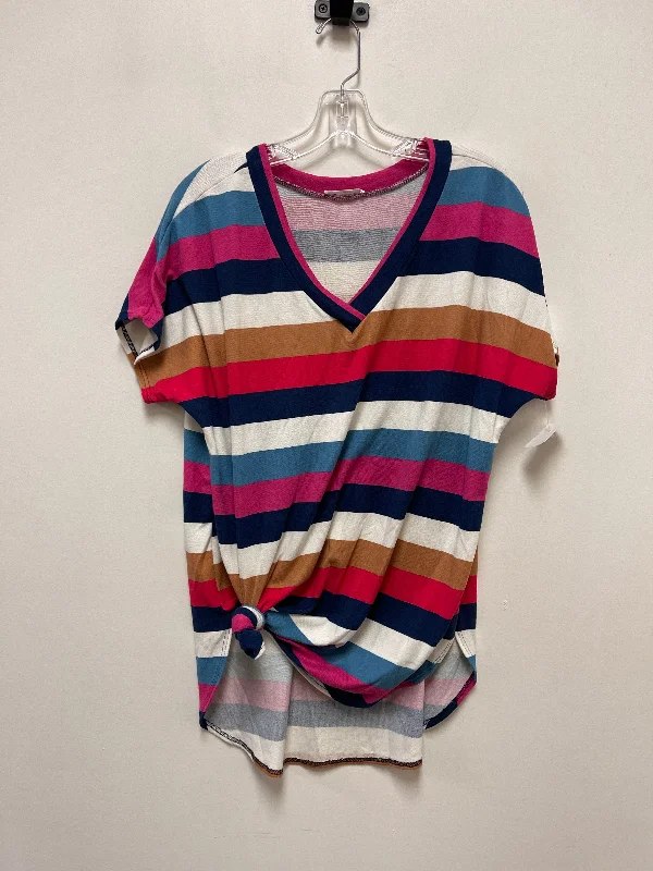 Top Short Sleeve By Bombom In Striped Pattern, Size: M