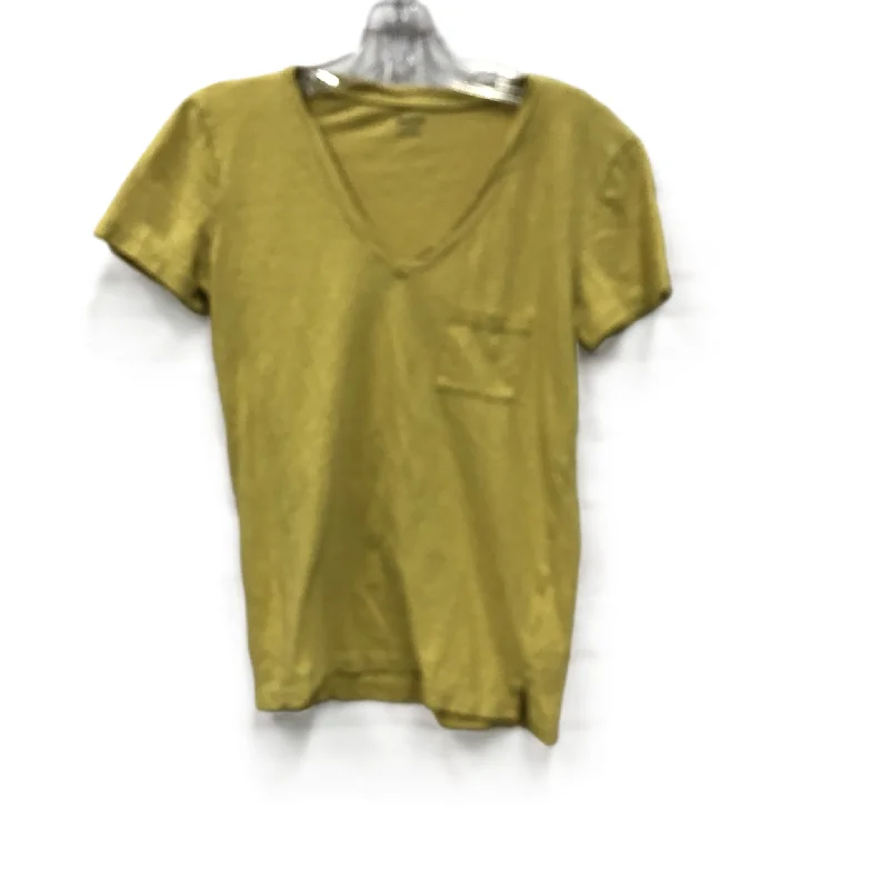 Top Short Sleeve By Madewell In Yellow, Size: Xs