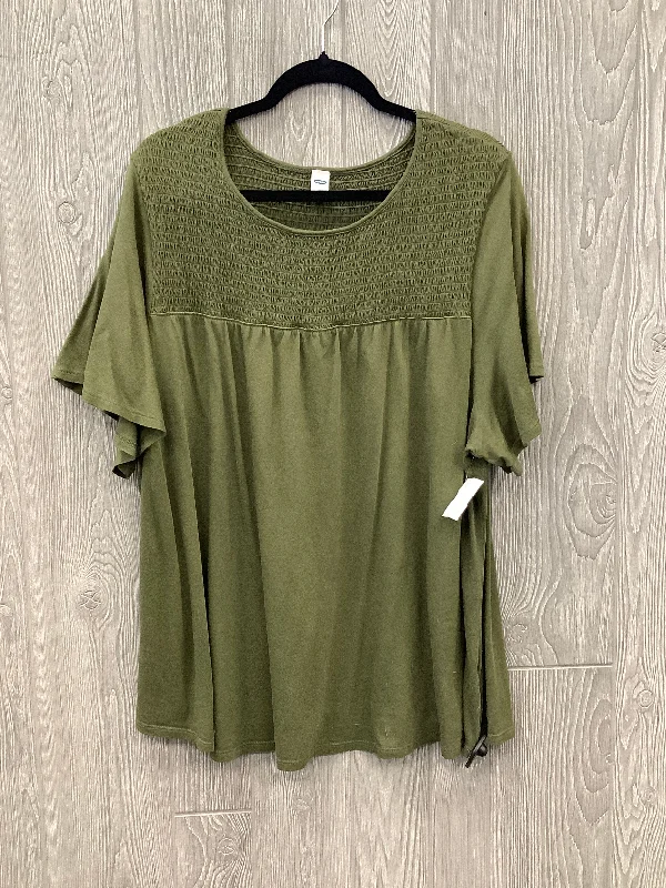 Top Short Sleeve By Old Navy In Green, Size: Xxl