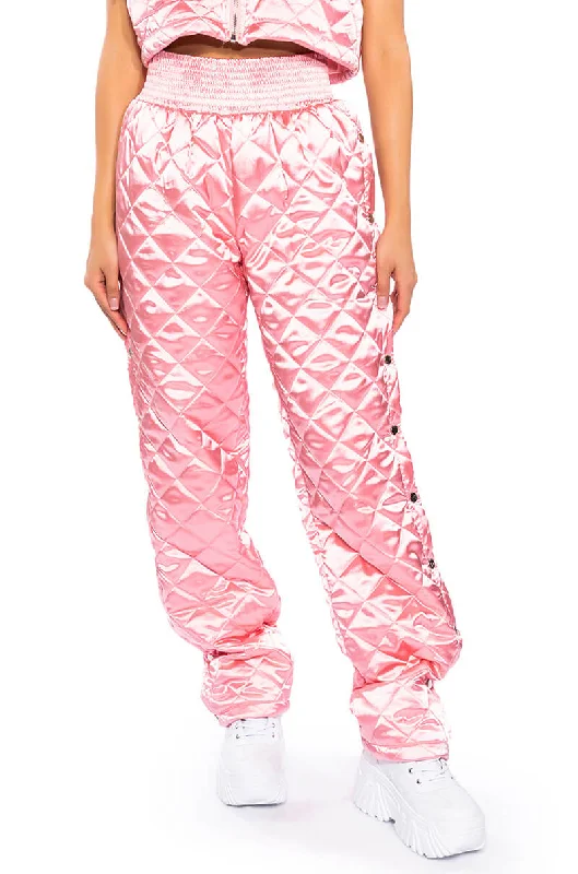 ARYA QUILTED SATIN BREAKAWAY JOGGER