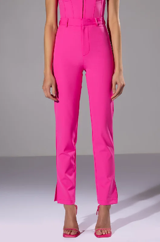 HANSEL HIGH RISE PANTS WITH SLITS