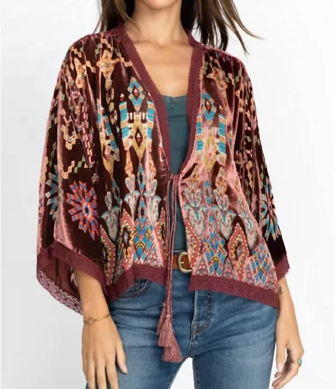 Geo Burnout Dazy Kimono In Multi