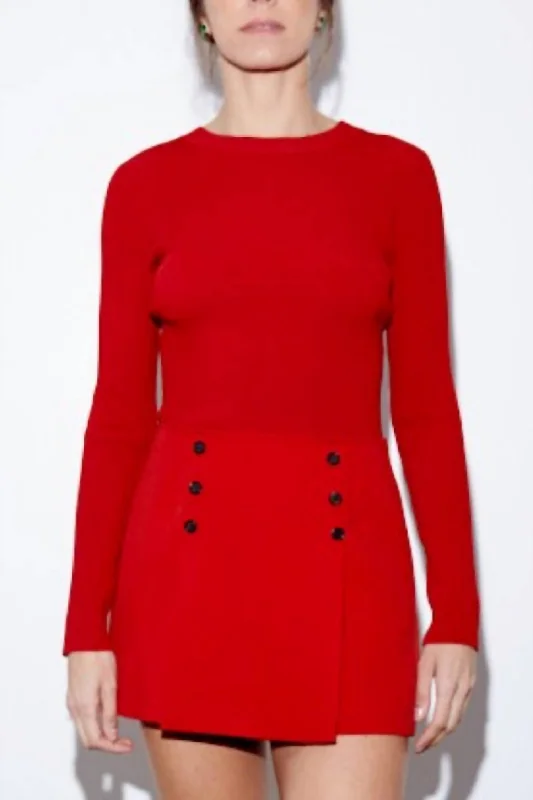 Gregory Top In Lipstick Red