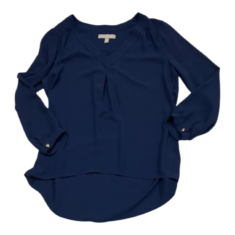 Top Long Sleeve By Banana Republic In Navy, Size: S