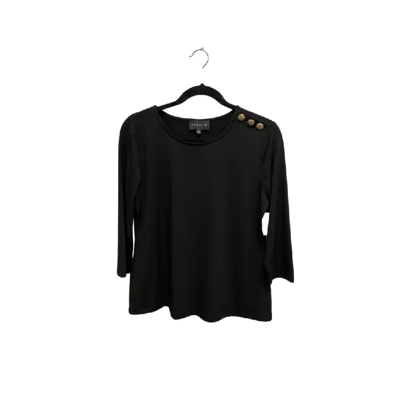 Top Long Sleeve By Premise In Black, Size: M