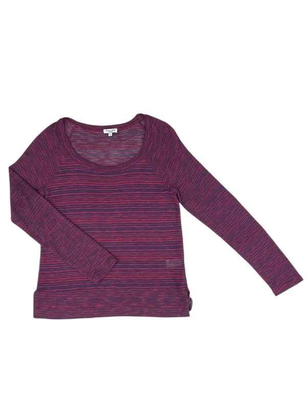 Top Long Sleeve By Splendid In Blue & Red, Size: M