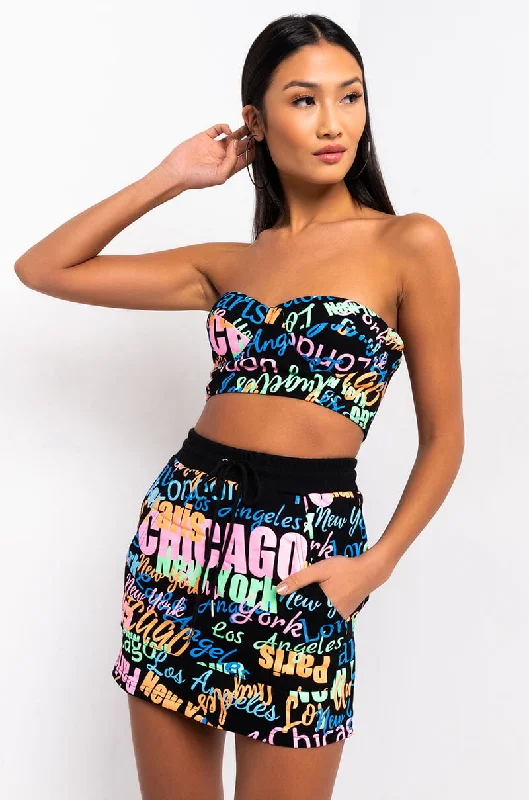 CITY GIRL CROPPED TUBE TOP