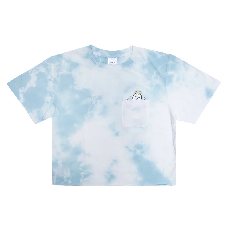 Lord Angel Pocket Crop Tee (Light Blue Lightning Wash)