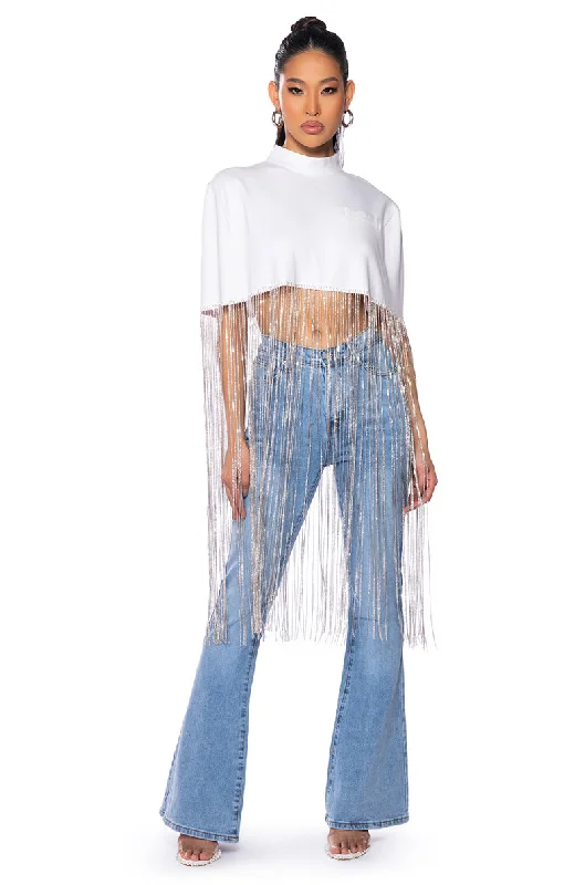 NEW LEVEL SHINE CROPPED BLOUSE